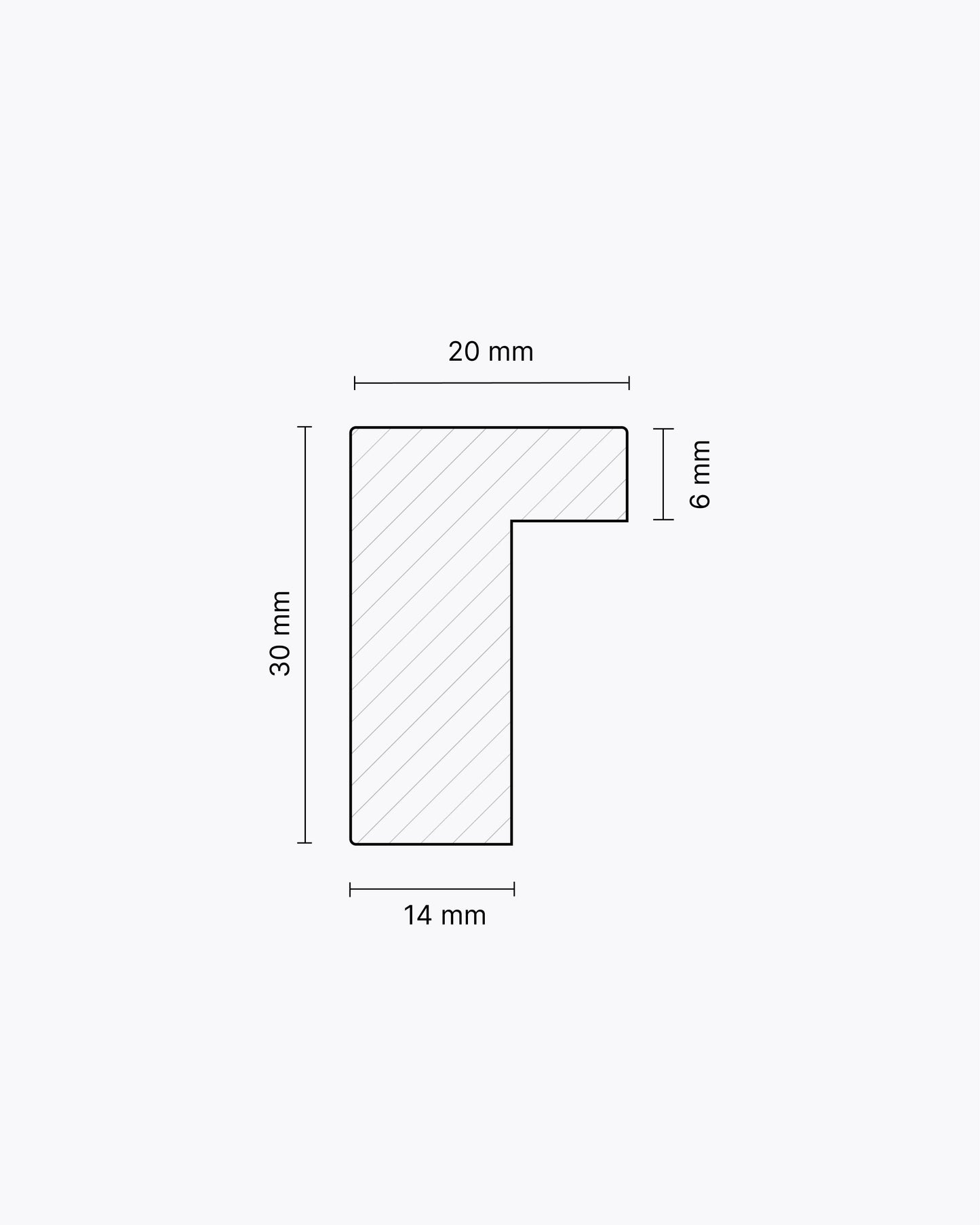 London (20x30mm), Dark Gray